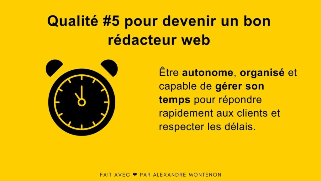 Être autonome pour devenir rédacteur web