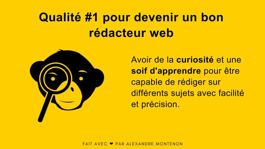 Être curieux pour devenir rédacteur web