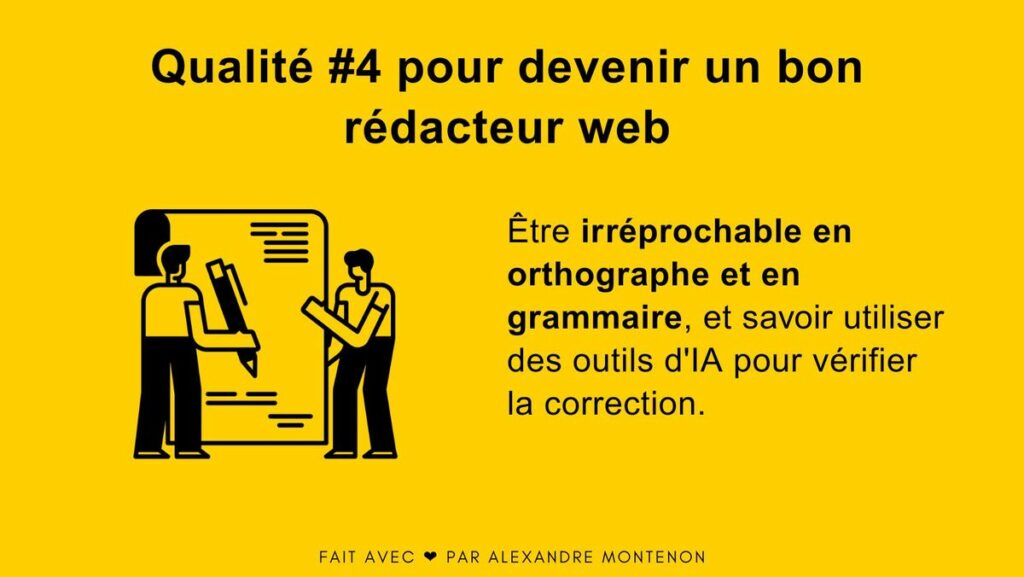 Être bon en orthographe et grammaire pour devenir rédacteur web