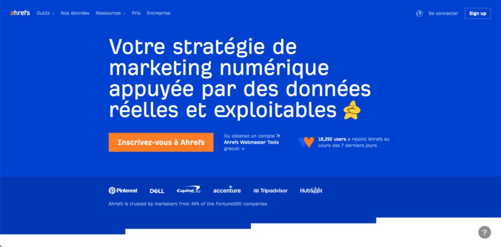 Ahref pour trouver des mots clés